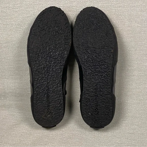Superga Women’s Black Glitter Sneakers Black Sole NWOT - Picture 7 of 9